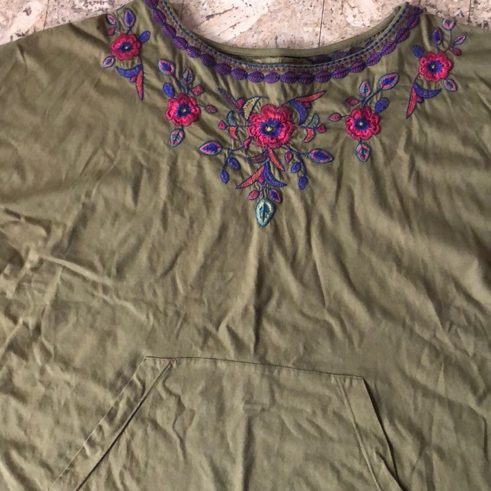 JWLA Johnny Was Olive Green Poncho
